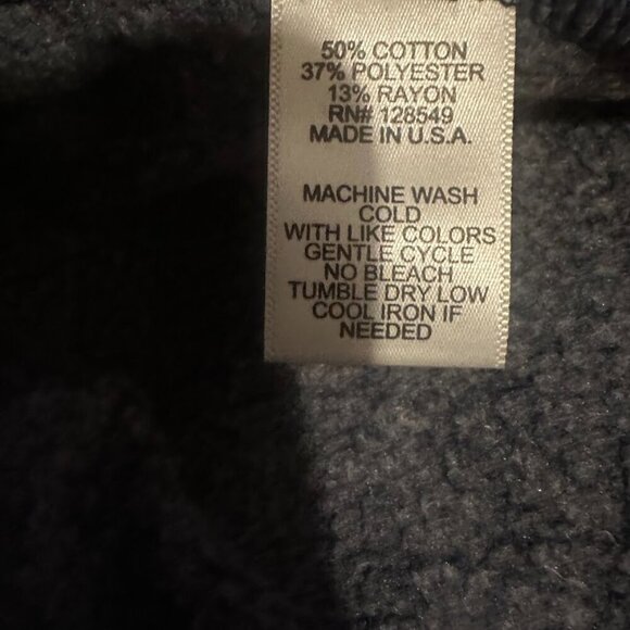 Aviator Nation Bolt Embroidery Cropped Sweatshirt Heather Navy Neon Stripes S - Picture 9 of 11